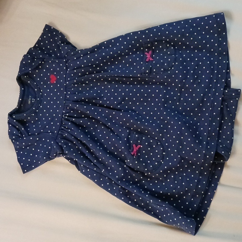 Carter's 12 months dress with onesie attached